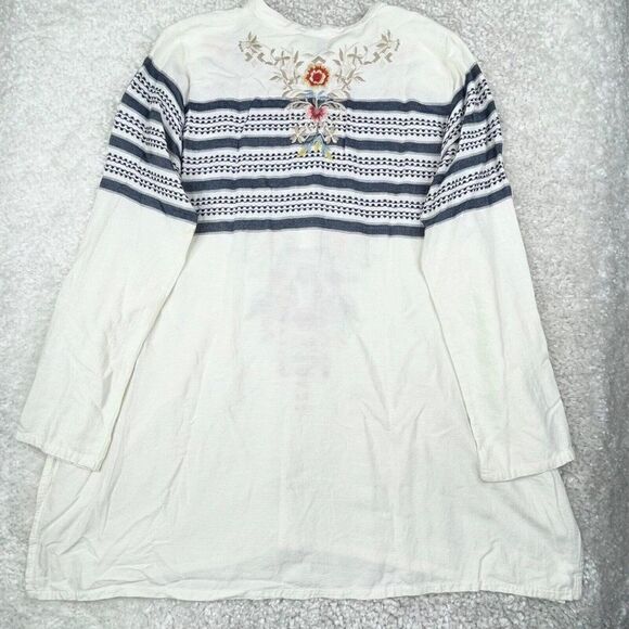 JOHNNY WAS Embroidered Floral Tunic Blouse - Picture 2 of 11